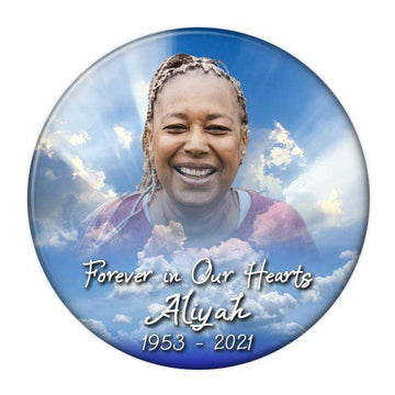 Memorial Photo Pin Back Button - 338